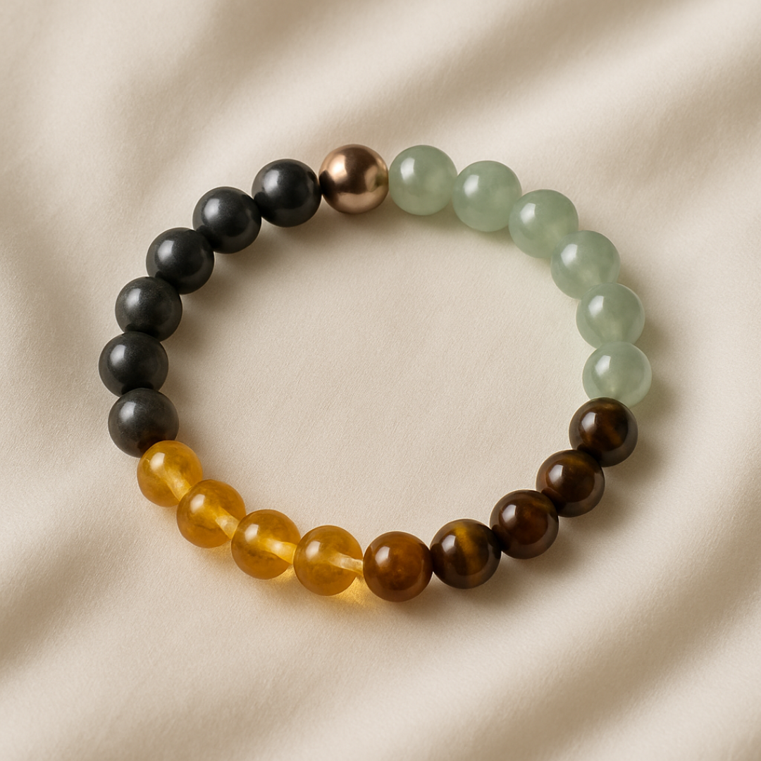 Money Magnet Bracelet | Natural Multi Crystal | 8 mm Beads | Lab Certified | AAA Grade | Healing Crystal