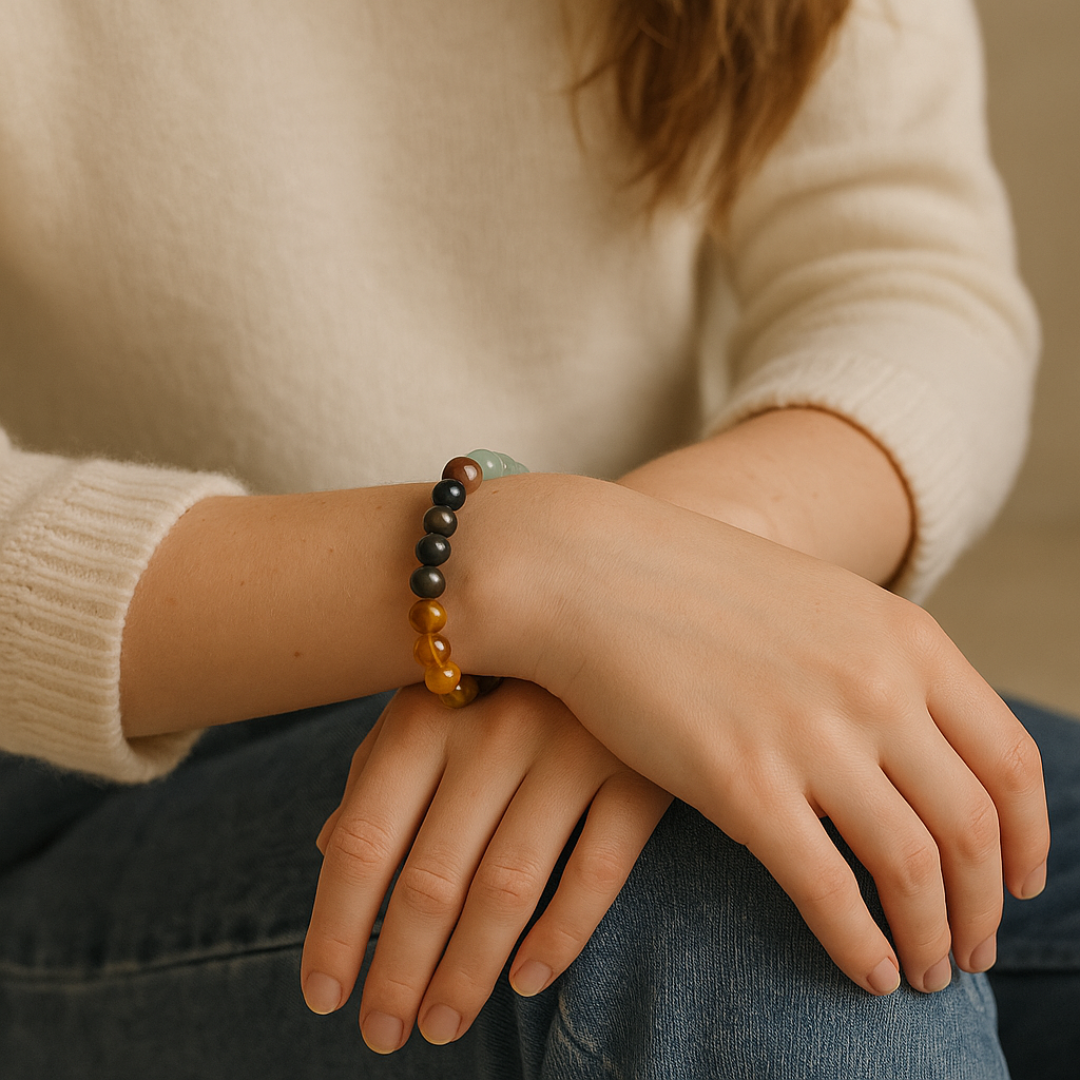 Money Magnet Bracelet | Natural Multi Crystal | 8 mm Beads | Lab Certified | AAA Grade | Healing Crystal