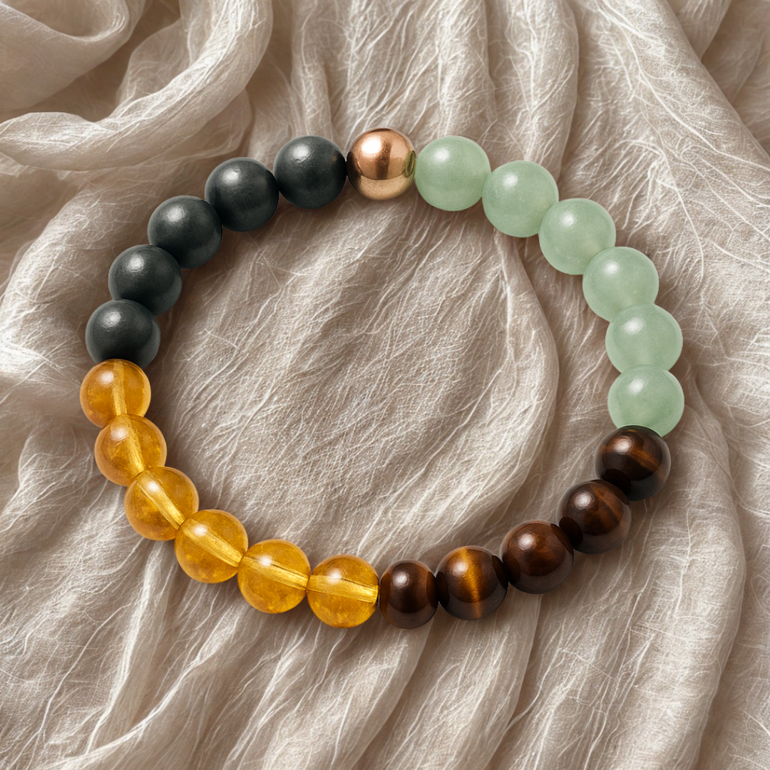 Money Magnet Bracelet | Natural Multi Crystal | 8 mm Beads | Lab Certified | AAA Grade | Healing Crystal