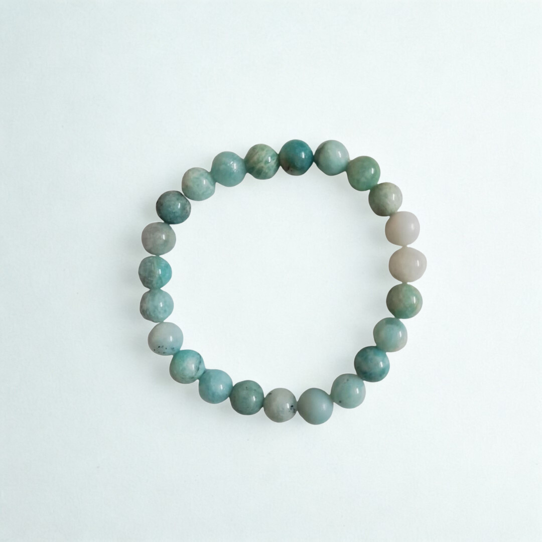 Natural Amazonite Gemstone Bracelet | 8 mm Beads | Lab Certified | AAA Grade | Healing Crystal