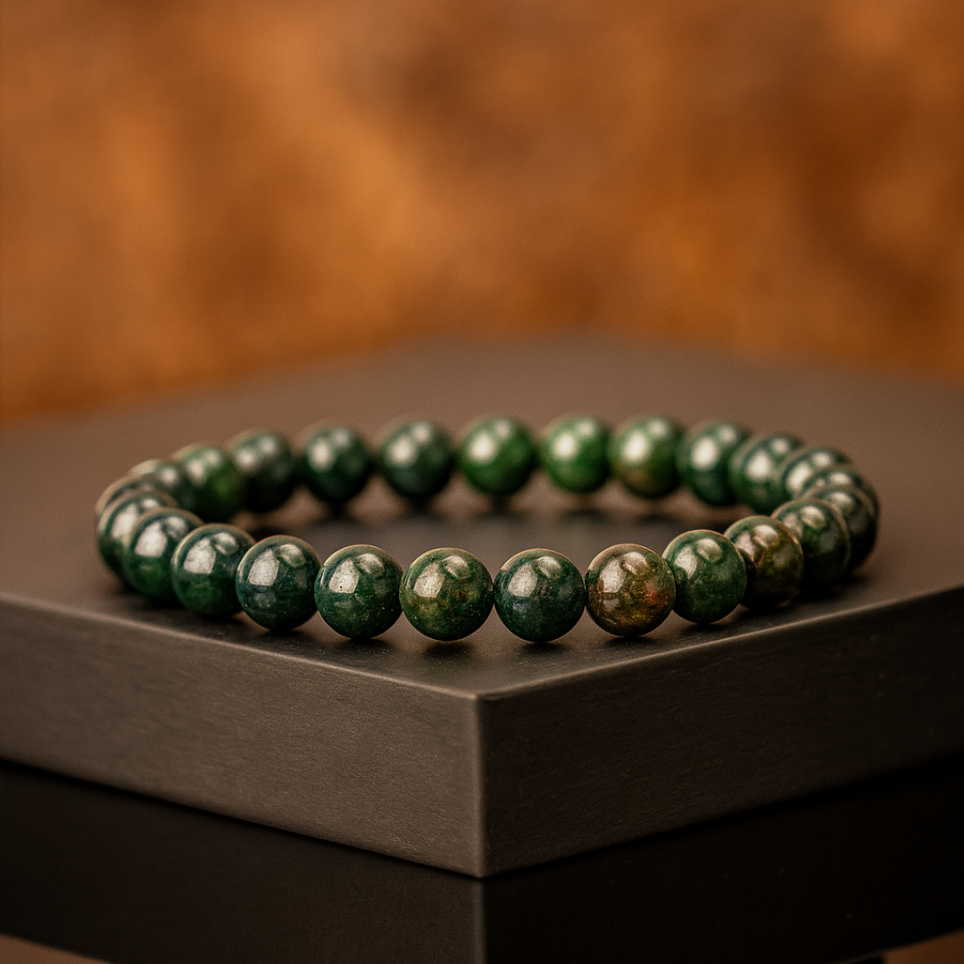 Natural Bloodstone Gemstone Bracelet | 8 mm Beads | Lab Certified | AAA Grade | Healing Crystal
