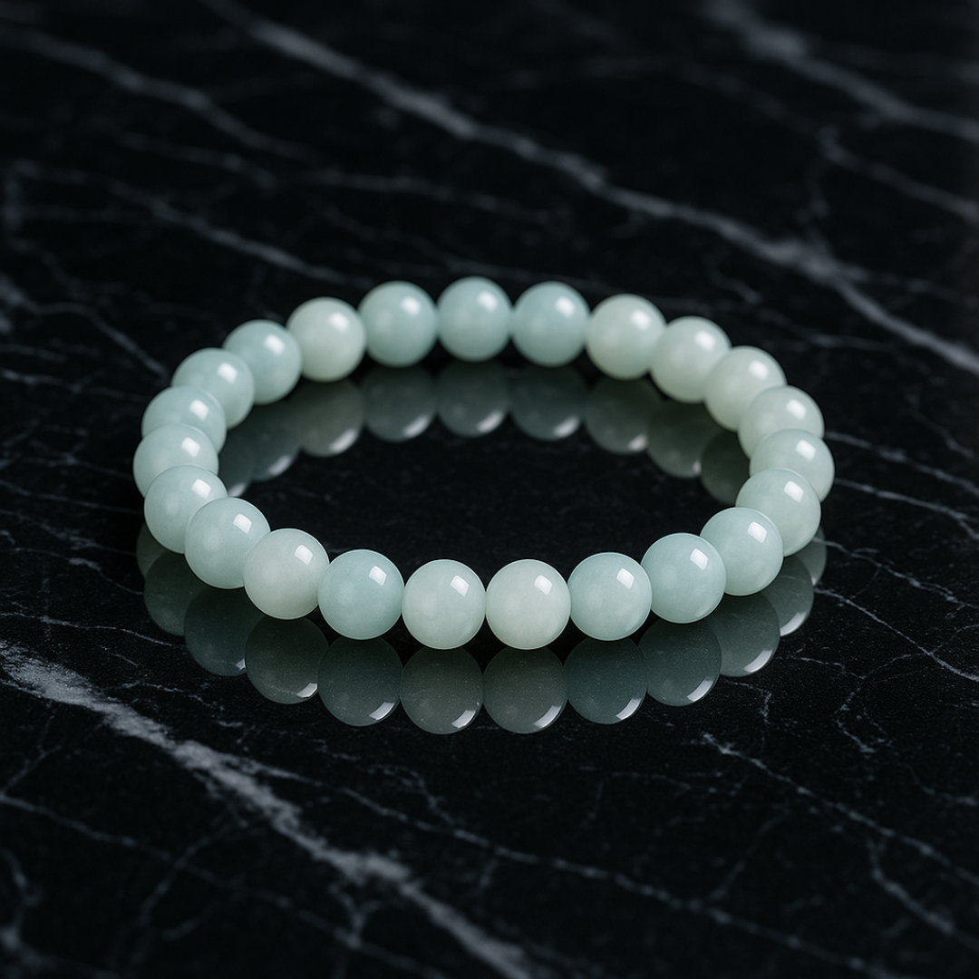 Natural Aquamarine Gemstone Bracelet | 8 mm Beads | Lab Certified | Premium Grade | Healing Crystal