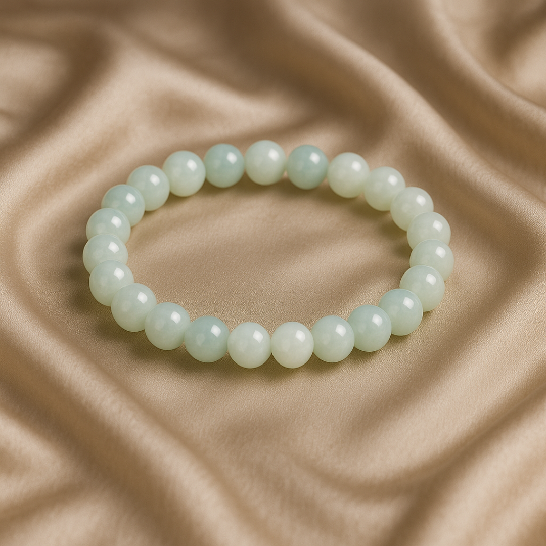 Natural Aquamarine Gemstone Bracelet | 8 mm Beads | Lab Certified | Premium Grade | Healing Crystal