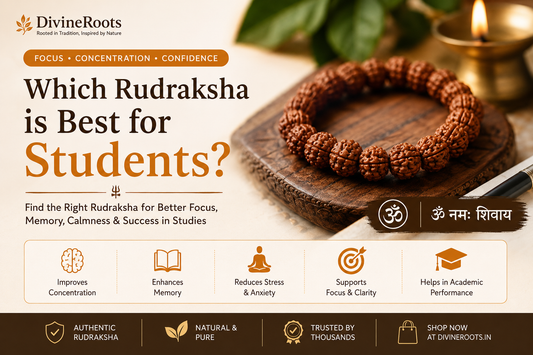 5 Mukhi Rudraksha bracelet for students symbolizing focus, concentration, confidence and academic success