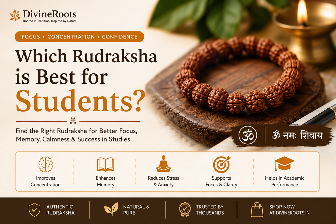 വിദ്യാർത്ഥികളുടെ ശ്രദ്ധ, ഏകാഗ്രത, മാനസിക സമാധാനം എന്നിവയ്ക്കായി ഉപയോഗിക്കുന്ന 5 മുഖി രുദ്രാക്ഷ ബ്രേസ്ലെറ്റ്