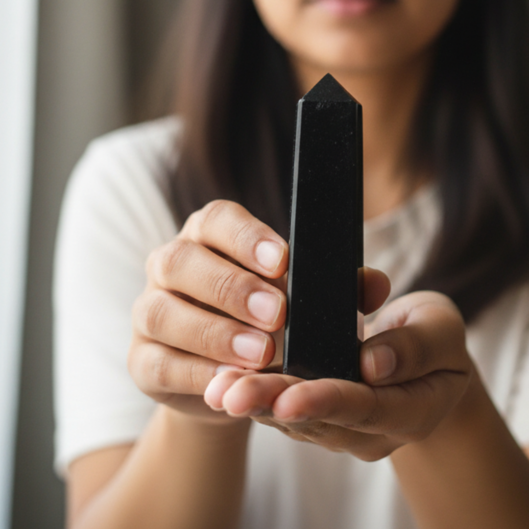 Black Tourmaline Crystal Tower | Premium Grade | Protection & Grounding
