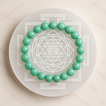 Sri Yantra Engraved Natural Selenite Plate | Round & Square | Premium Grade | For Crystal Cleansing, Meditation & Pooja
