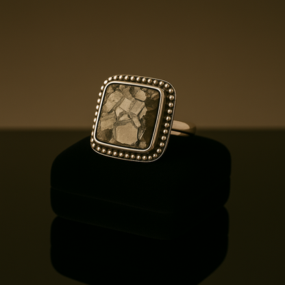 Natural Pyrite Ring (Rough) | Adjustable Free Size | Unisex | Oval, Round, Square, Rectangle