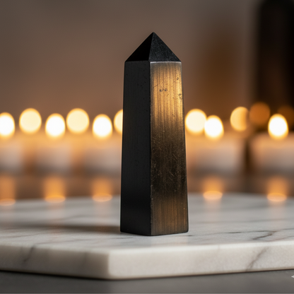 Black Tourmaline Crystal Tower | Premium Grade | Protection & Grounding