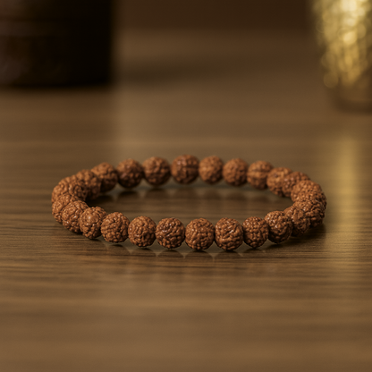 5 Mukhi Authentic Rudraksha Bracelet |8mm Beads | Premium Grade