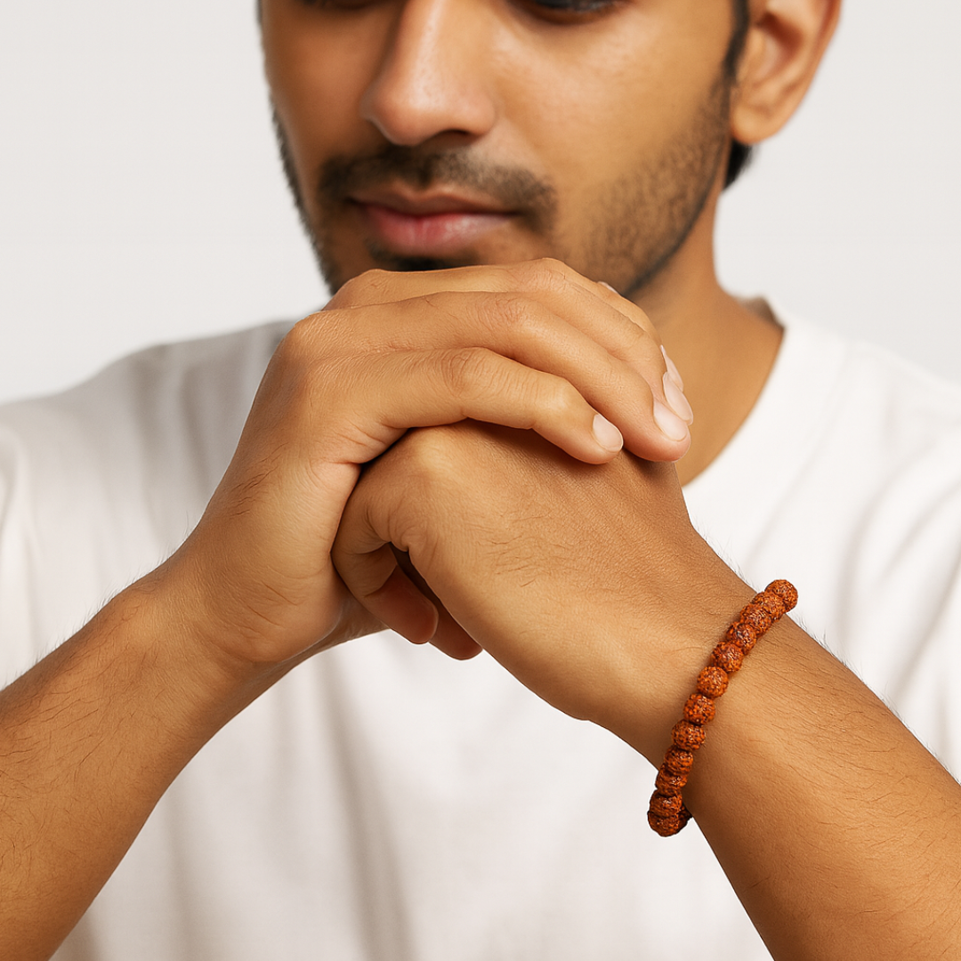 5 Mukhi Authentic Rudraksha Bracelet |8mm Beads | Premium Grade