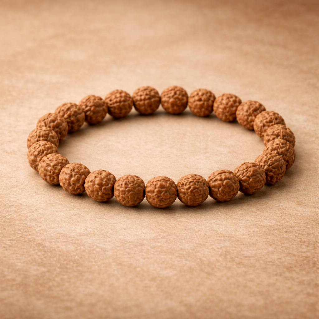 7 Mukhi Authentic Rudraksha Bracelet | 8mm Beads | Premium Grade