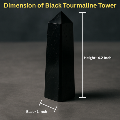 Black Tourmaline Crystal Tower | Premium Grade | Protection & Grounding