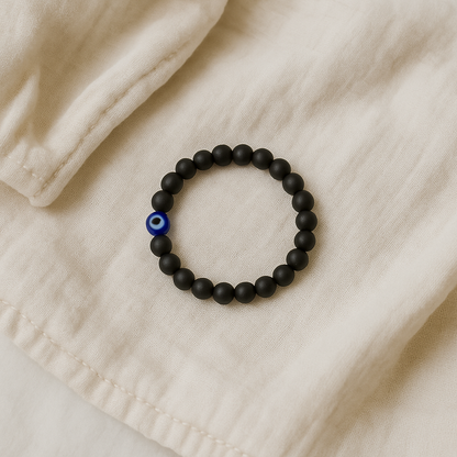 Karungali Children’s Nazar Suraksha | Evil Eye Protection Bracelet   | 4 mm Beads | Premium Grade
