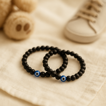Karungali Children’s Nazar Suraksha | Evil Eye Protection Bracelet   | 4 mm Beads | Premium Grade