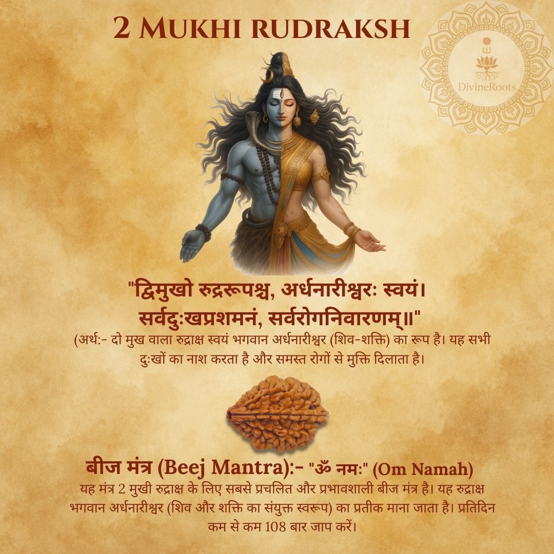 Illustration of a deity with a Rudraksh on a textured background