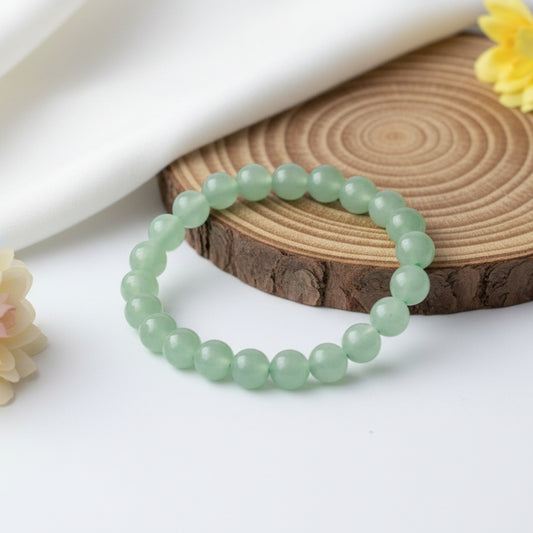 Natural Green Aventurine Bracelet | 8 mm Beads | Lab Certified | AAA Grade | Healing Crystal