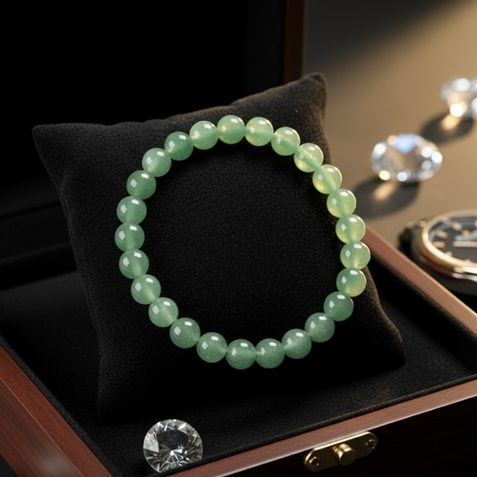 Natural Green Aventurine Bracelet | 8 mm Beads | Lab Certified | AAA Grade | Healing Crystal