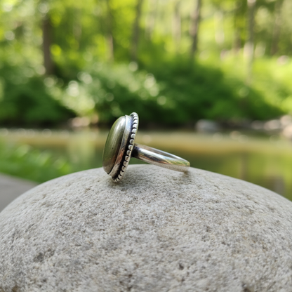 Natural Pyrite Ring (Polished) | Adjustable Free Size | Unisex | Oval, Round, Square, Rectangle