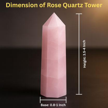Natural Rose Quartz Crystal Tower | Premium Grade | Love, Healing & Meditation