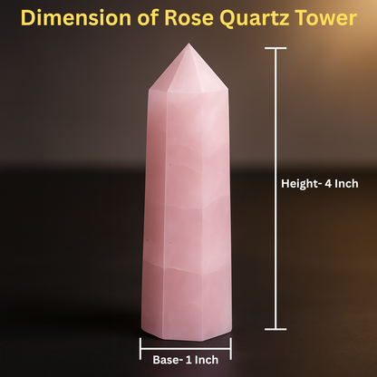 Natural Rose Quartz Crystal Tower | Premium Grade | Love, Healing & Meditation