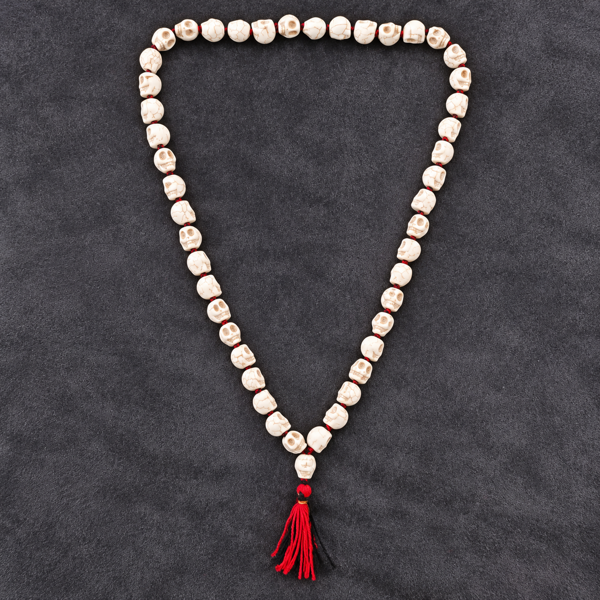 Ceramic Mund Mala for Maa Kali, Bhairava & Shiva | Narmund Kapal Mala | 8 mm, 10 mm & 12 mm