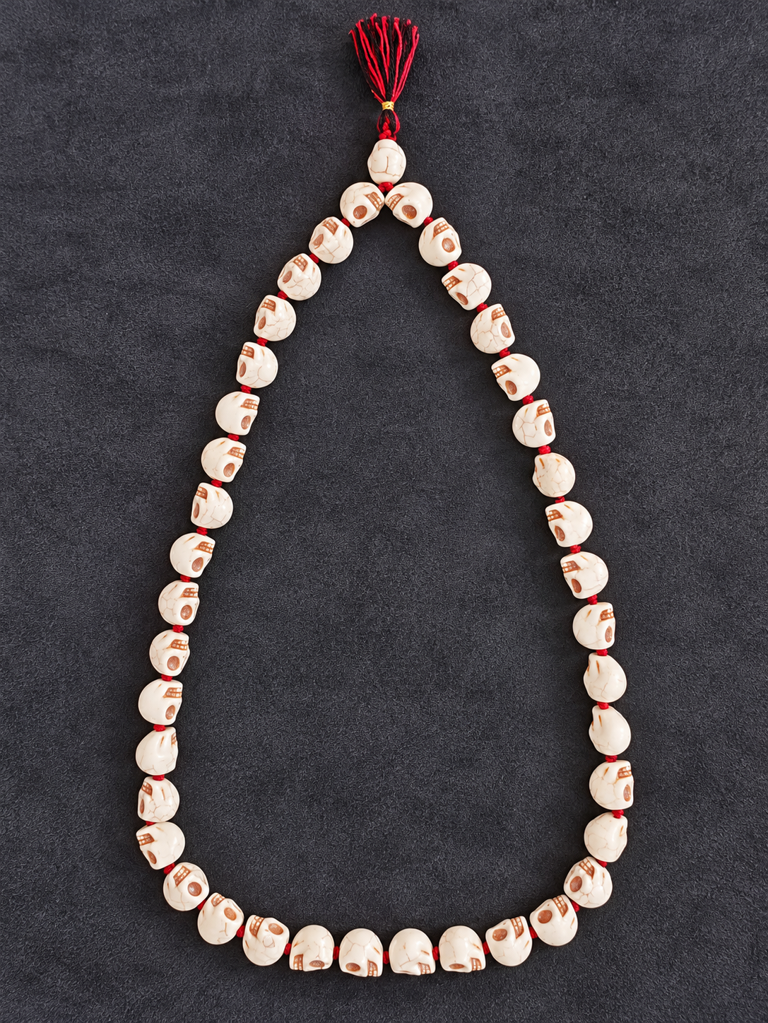 Ceramic Mund Mala for Maa Kali, Bhairava & Shiva | Narmund Kapal Mala | 8 mm, 10 mm & 12 mm