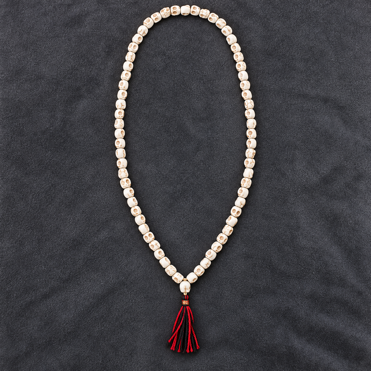 Ceramic Mund Mala for Maa Kali, Bhairava & Shiva | Narmund Kapal Mala | 8 mm, 10 mm & 12 mm