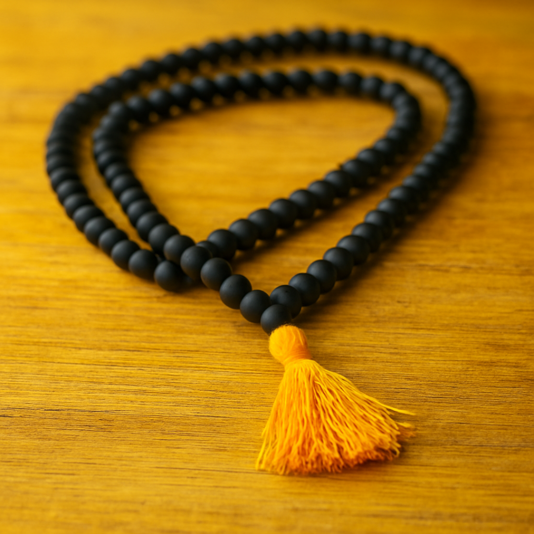 108+1 Divya Karungali Mala – Natural Ebony Wood Beads | 8mm