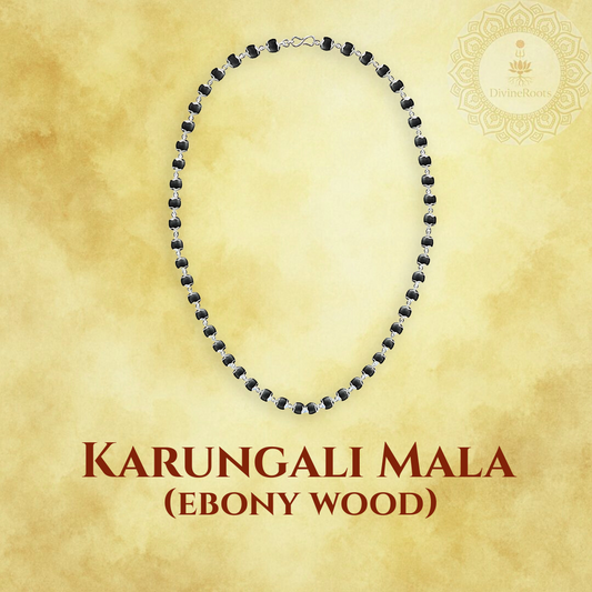 Karungali Mala – German Silver Chain | 26.5 inch | DivineRoots