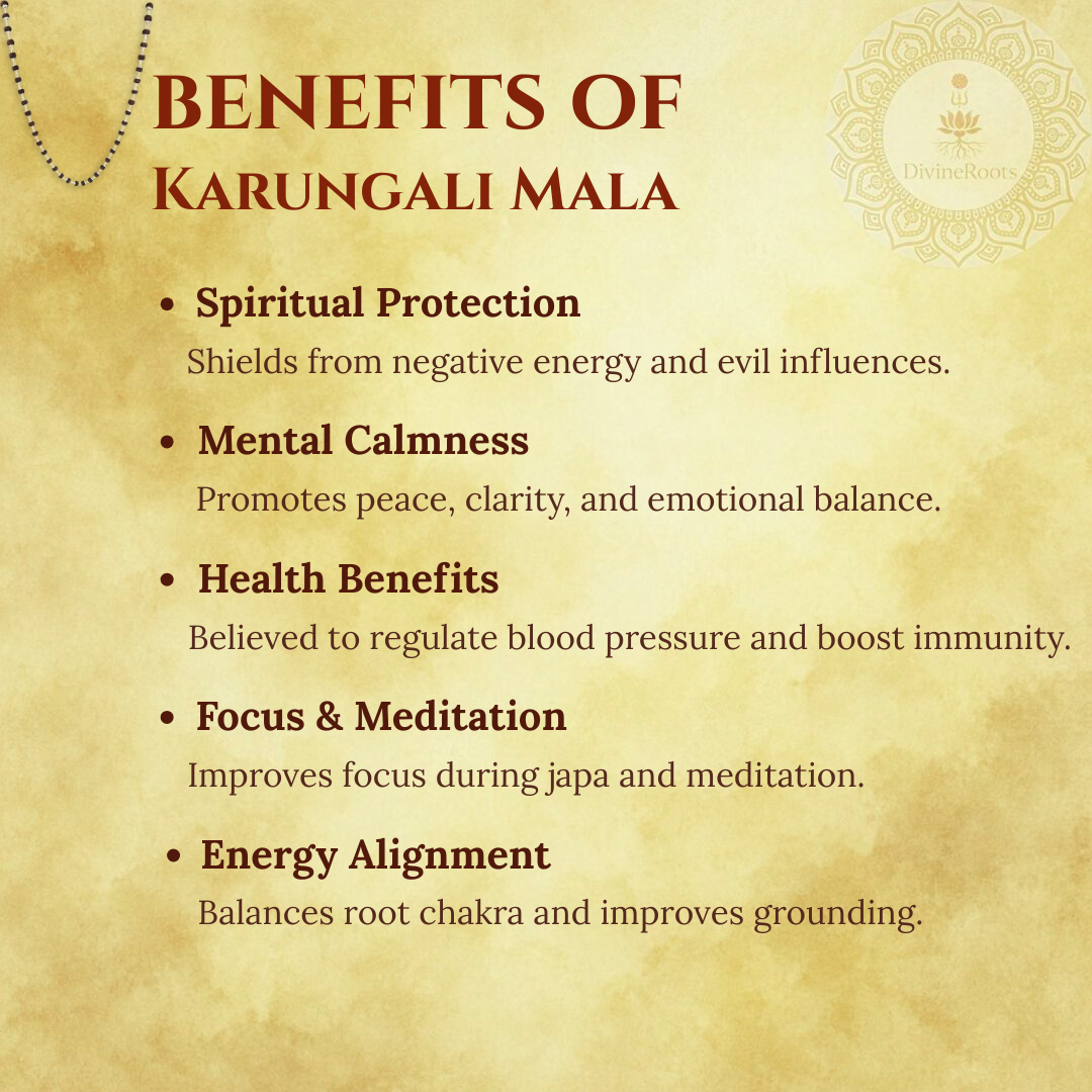 Karungali Mala – German Silver Chain | 26.5 inch | DivineRoots