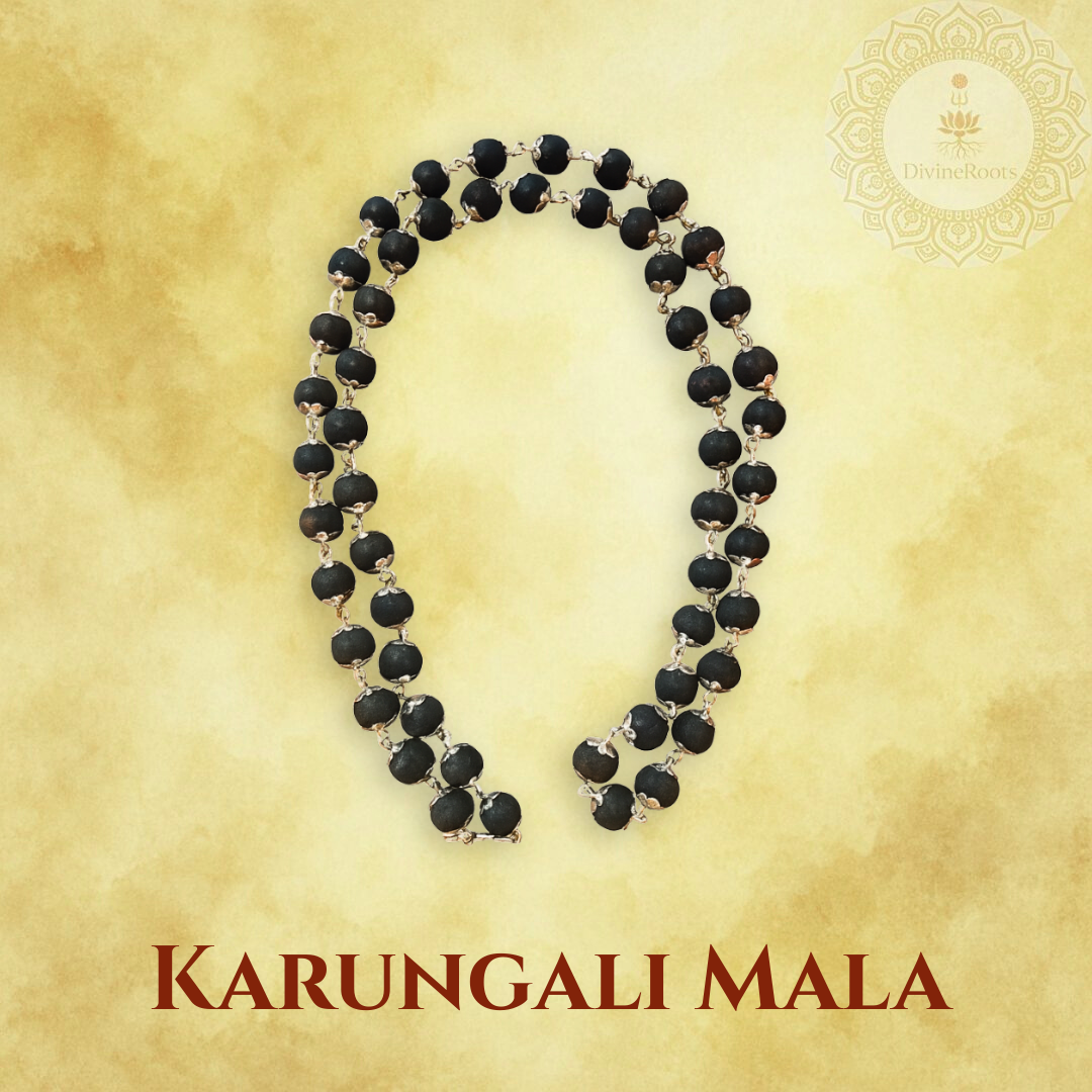 Karungali Mala – German Silver Chain | 26.5 inch | DivineRoots
