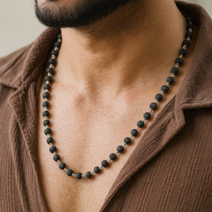 Karungali Mala – German Silver Chain | 26.5 inch | DivineRoots