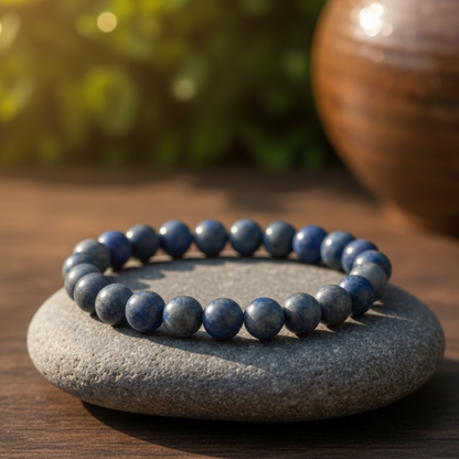 Natural Lapis Lazuli (Lajward) Bracelet | 8 mm Beads | Lab Certified | AAA Grade | Healing Crystal