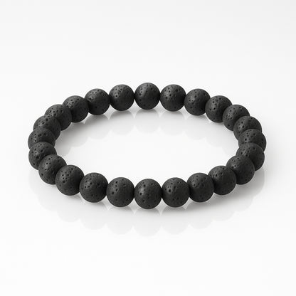 Natural Lava Stone Bracelet | 8 mm Beads | Lab Certified | AAA Grade