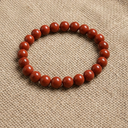 Natural Red Jasper Bracelet | 8 mm Beads | Lab Certified | AAA Grade | Healing Crystal