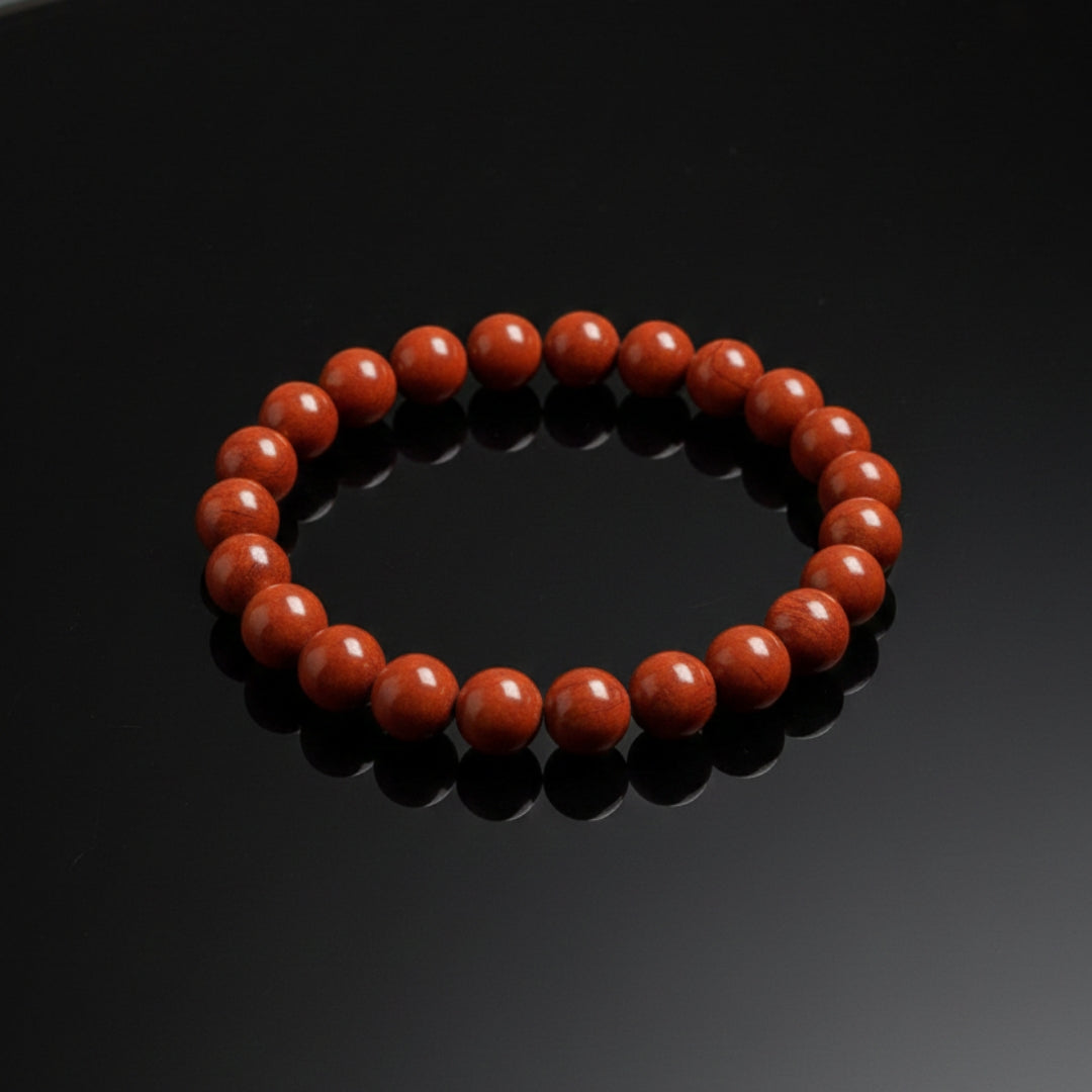 Natural Red Jasper Bracelet | 8 mm Beads | Lab Certified | AAA Grade | Healing Crystal