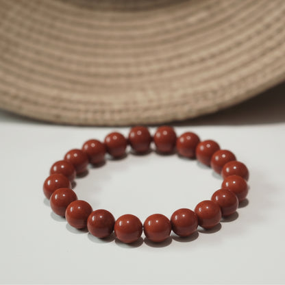 Natural Red Jasper Bracelet | 8 mm Beads | Lab Certified | AAA Grade | Healing Crystal