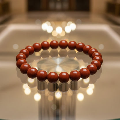 Natural Red Jasper Bracelet | 8 mm Beads | Lab Certified | AAA Grade | Healing Crystal